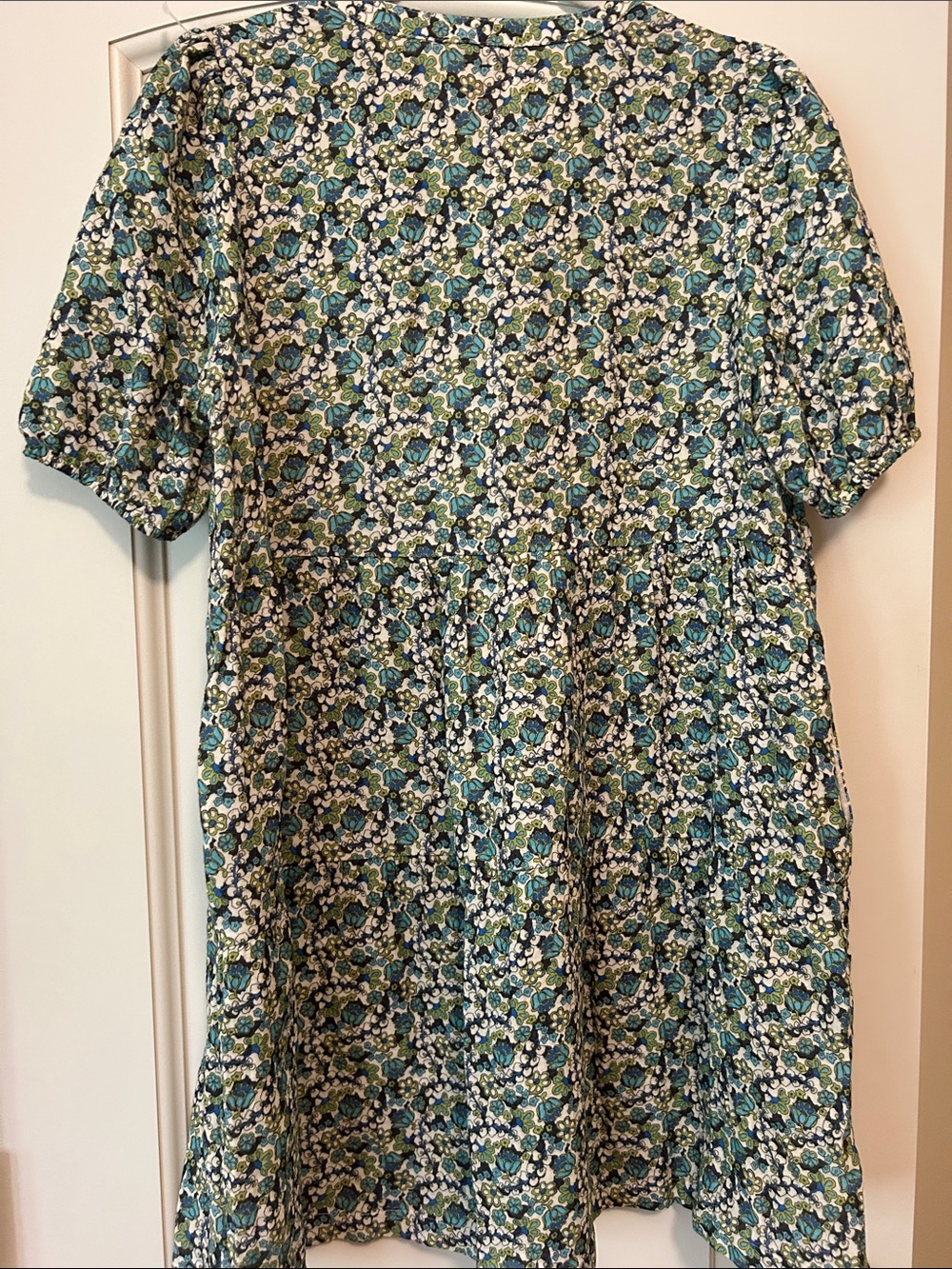 Marine Layer Blue Green Floral Shirt Dress. This will be your go to all summer - Picture 7 of 8